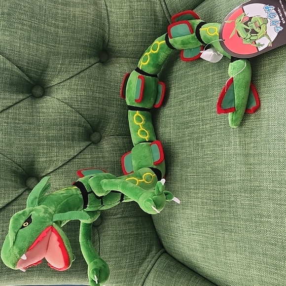 Pokemon Other - Pokemon Rayquaza Poseable Plush Toy